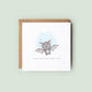 Funny Halloween card with illustrated bat and “I’m bat shit crazy about you” message. Cute and cheeky anniversary or love card for spooky season.