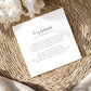 Personalised christening day poem card from baby to godparents, printed on eco-friendly card with kraft envelope.