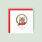 Personalised American Wirehair cat Christmas card with festive design. Custom holiday card for Cat Mum, Cat Dad, or a cat sitter.