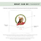 Personalised Bengal cat Christmas card with festive wreath design. Ideal card for Cat Mum, Cat Dad, or cat sitter. From the cat.