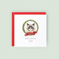Personalised Himalayan cat Christmas card with festive wreath design. Ideal holiday card for Cat Mum, Cat Dad, or a cat sitter.