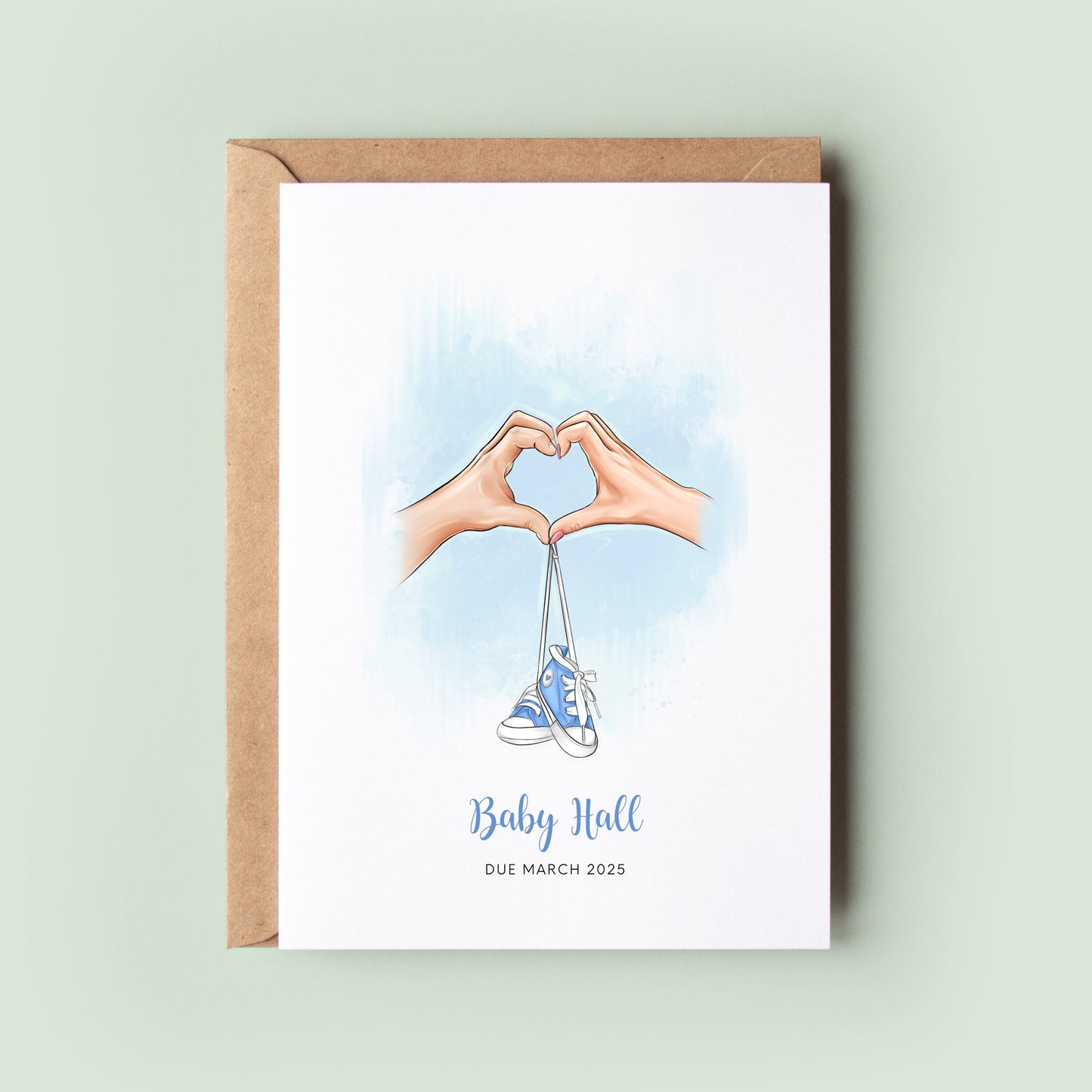 Pregnancy Announcement Card, Baby Announcement Card, Pregnancy Reveal Card, We're Having A Baby Card, New Baby, Personalised Baby