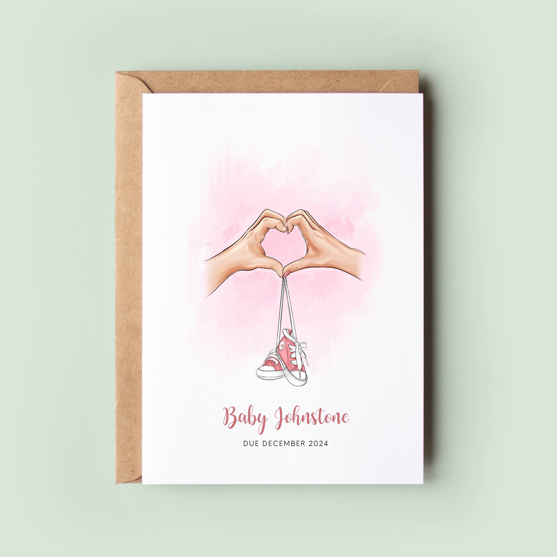 Pregnancy Announcement Card, Baby Announcement Card, Pregnancy Reveal Card, We're Having A Baby Card, New Baby, Personalised Baby
