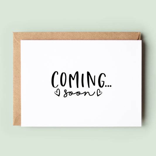 Coming Soon Pregnancy Announcement Card, Baby Announcement, Coming Soon, You're Going To Be Grandparents, Pregnancy Reveal