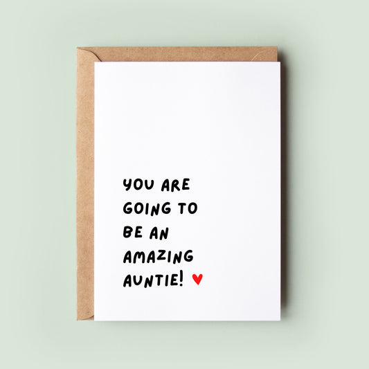 Sister Pregnancy Announcement, Card for New Auntie, Auntie Baby Announcement, You're Going to be an Auntie