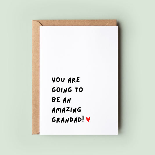 New Grandad Baby Card, Granddad To Be, Card for New Grandad, Pregnancy Announcement, Grandad Pregnancy Reveal