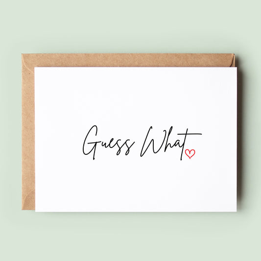 Guess What Pregnancy Announcement Card, Baby Announcement, You'll Never Guess What, You're Going To Be Grandparents, Pregnancy Reveal Card