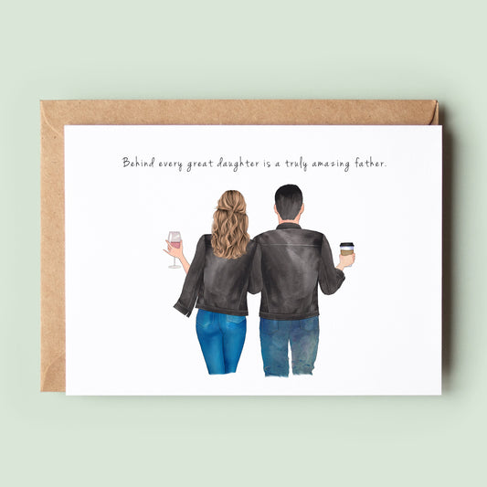 Personalised Father's Day Card, Personalized Father's Day Card, Happy Father's Day, Dad Birthday, Dad Greeting Card #202