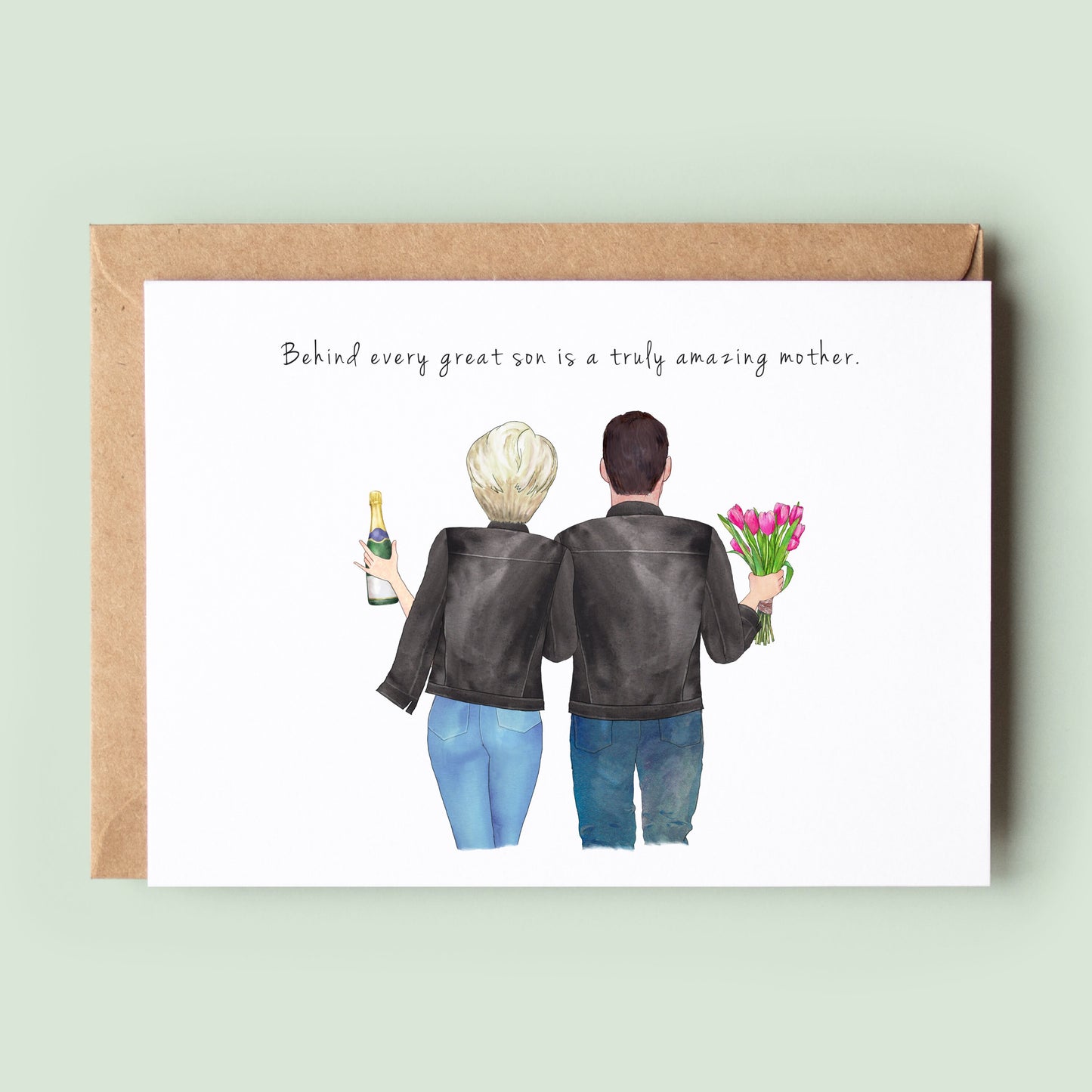 Personalised Mother's Day Card, Personalized Mother's Day Card, Mother's Day Card from Son, Mum Card, Mom Card, Happy Mother's Day - #019