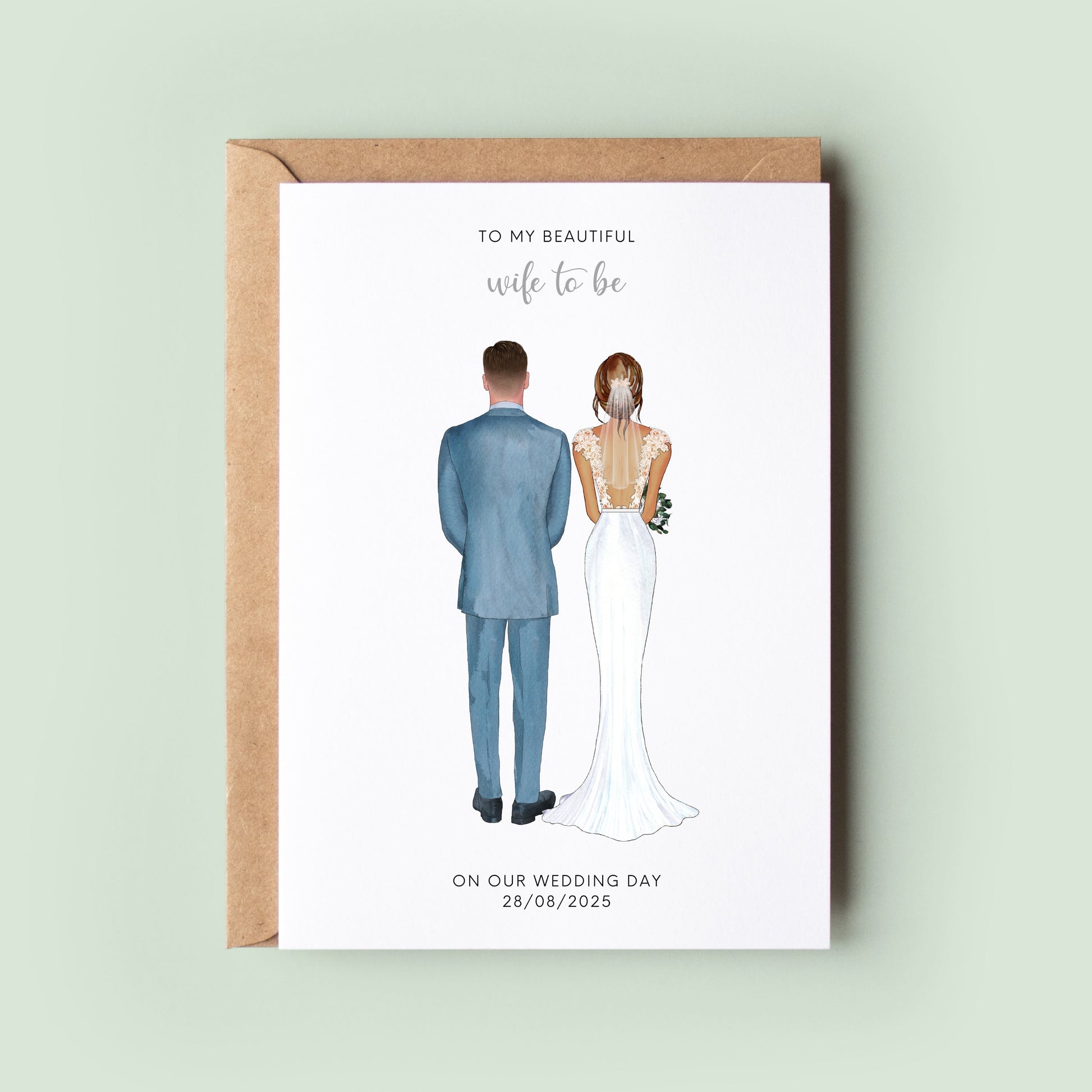 Wife to Be Card, See You at the Altar Card, Wedding Day Card, Card For Wife, Personalised Wedding Card, To My Wife, To My Fiancé - #115