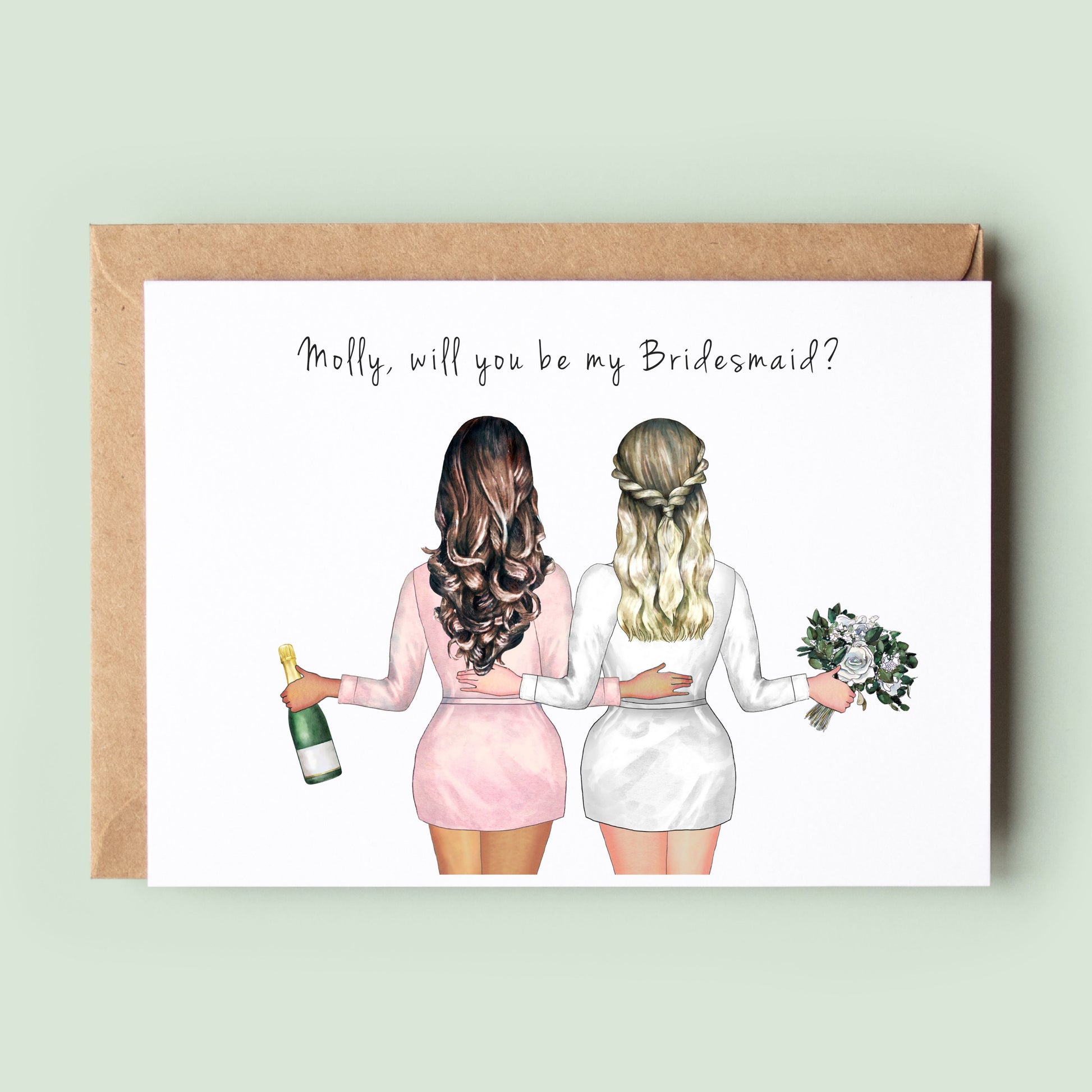 Will You Be My Bridesmaid Card, Will You Be My Maid of Honor Card, Bridesmaid Proposal Cards, Thank you for being my Bridesmaid, Card - #059