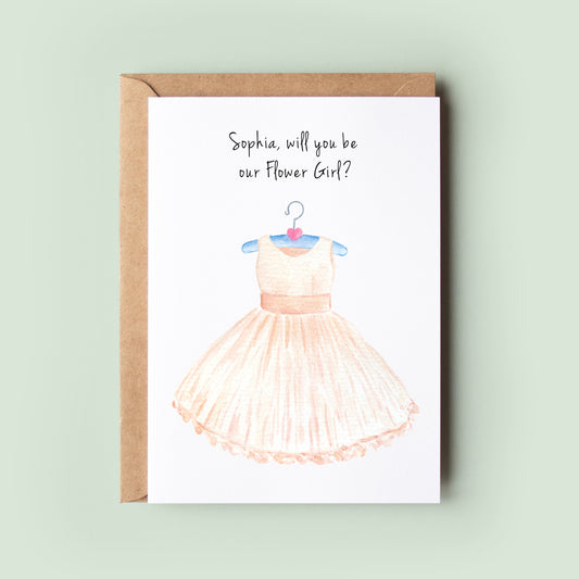 Will You Be My Flower Girl/Junior Bridesmaid Personalised Card