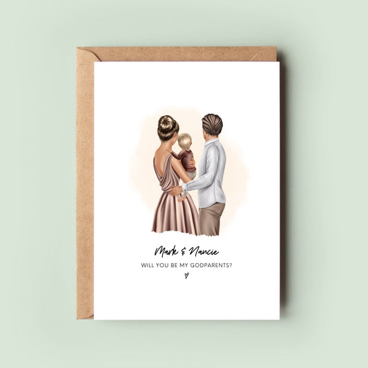 Personalised Godparents Card, Will You Be My Godparents Card, Godparent ProposalCard, Godparent Card, Christening Card, Godmother, Godfather