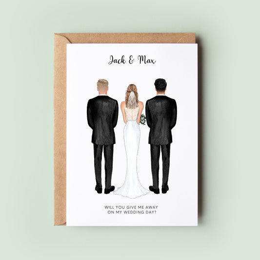 Will You Walk Me Down the Aisle, Brother Wedding Card, Step Dad Wedding Card, Wedding Proposal Card, Brothers Wedding Card, Daddy #052