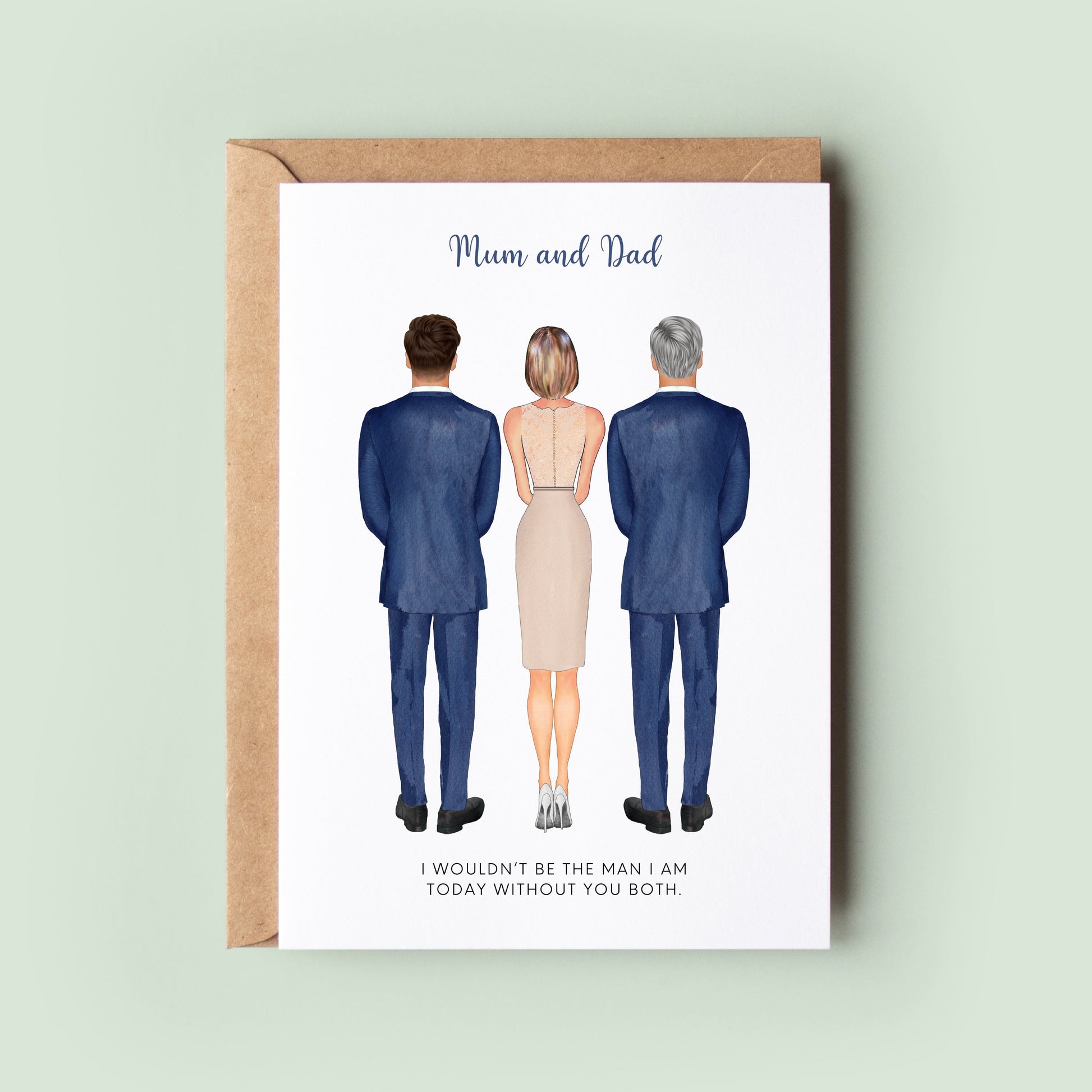 Personalised Parents Wedding Card, Mum & Dad, Mother of the Groom, Father of the Groom, Mum Card, Dad Card, In Laws Card, Parents Card #219