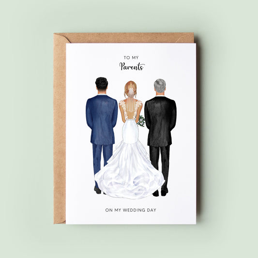 Personalised Two Dads Wedding Card, Dad & Dad, Father's of the Bride, Wedding Thank You Card, Dad Card, Will You Both Walk Me Down The Aisle