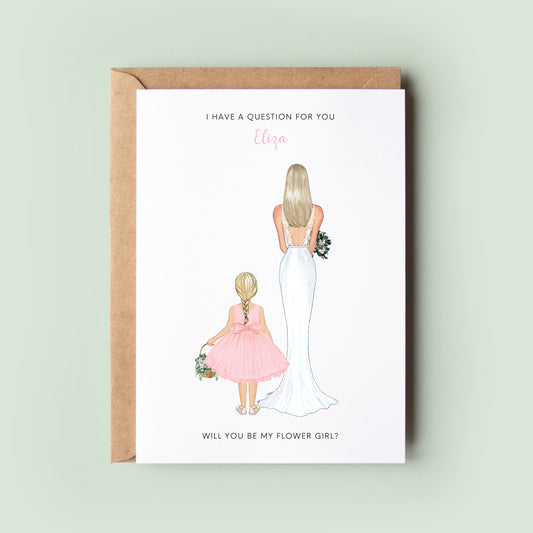 Personalised Will You Be My Flower Girl Proposal Card, Personalised Flower Girl Card, Flower Girl Proposal, Junior Bridesmaid, Mini Bride