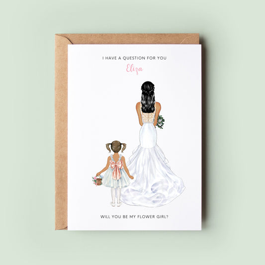Personalised Will You Be My Flower Girl Proposal Card, Personalised Flower Girl Card, Flower Girl Proposal, Junior Bridesmaid, Mini Bride