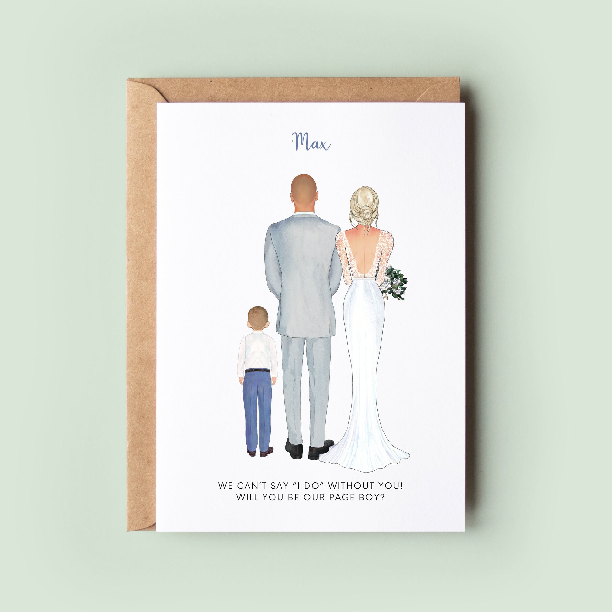 Personalised Will You Be Our Page Boy Card, Wedding Proposal Card, Card For Page Boy, Page Boy Proposal, Mini Groomsman Card, Ring Bearer