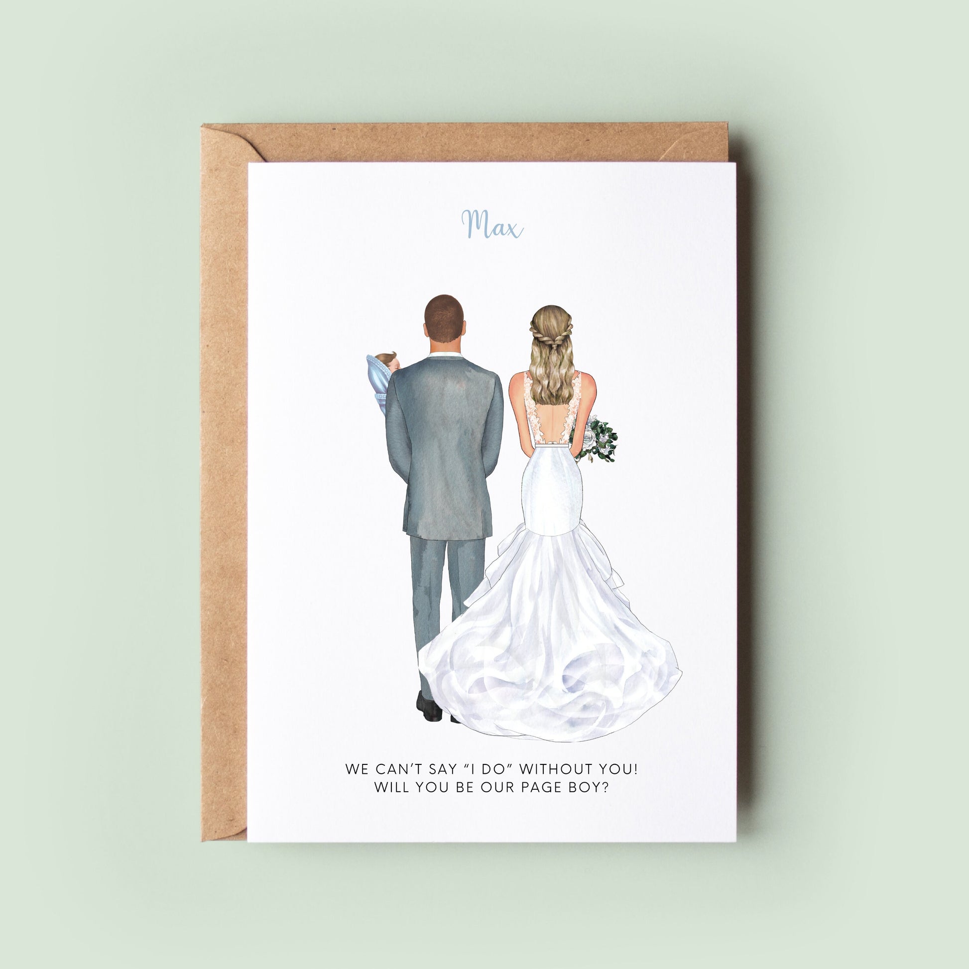 Personalised Will You Be Our Baby Page Boy Card, Wedding Proposal Card, Card For Page Boy, Page Boy Proposal Card, Ring Bearer Card