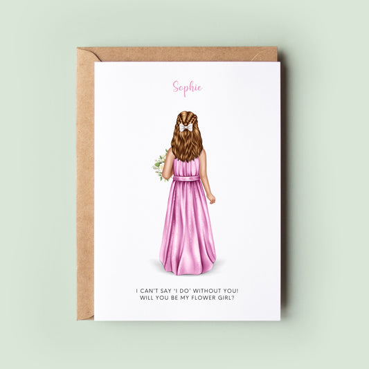 Will You Be My Flower Girl Card - Junior Bridesmaid Proposal Card
