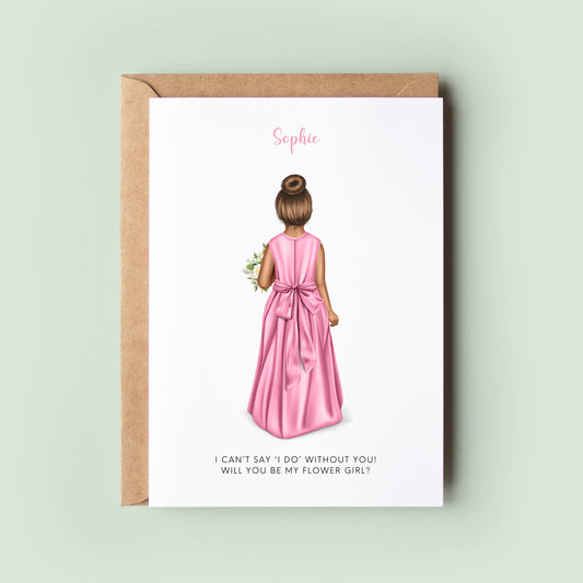 Will You Be My Flower Girl Card - Flower Girl Proposal Card
