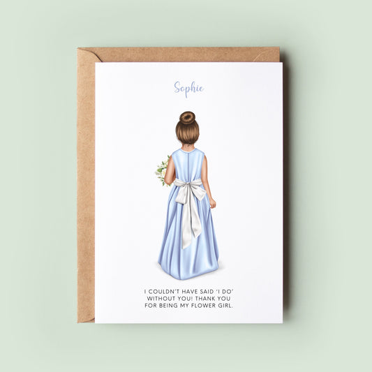 Thank You For Being My Flower Girl Card, Flower Girl Card, Junior Bridesmaid Card, Flower Girl Thank You Card, Flower Girl Wedding Card