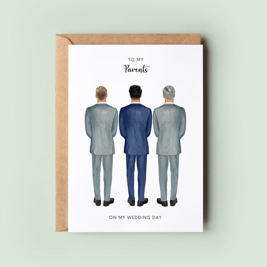 Personalised Two Dads Wedding Card, Dad & Dad, Father's of the Bride, Wedding Thank You Card, Dad Card, Will You Both Walk Me Down The Aisle