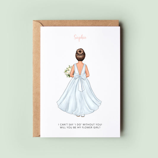 Will You Be My Flower Girl - Personalised Flower Girl Card