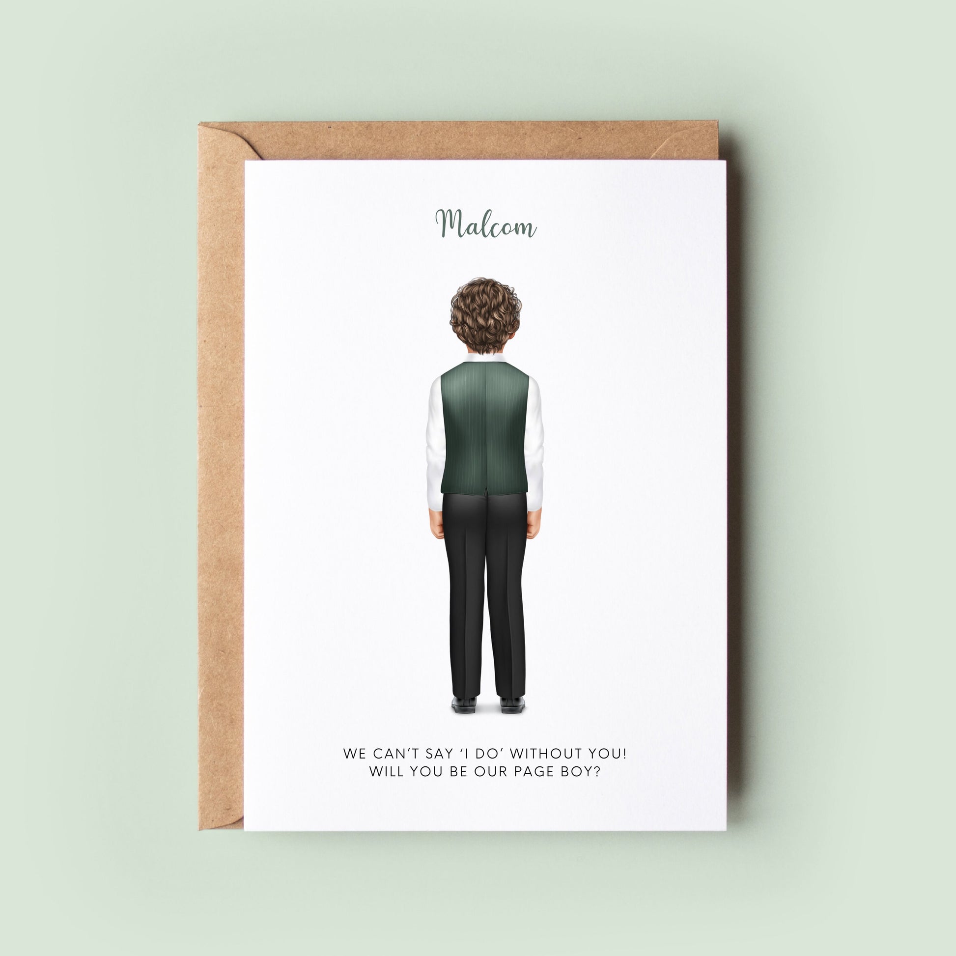 Be My Page Boy Card - Personalised Page Boy Card