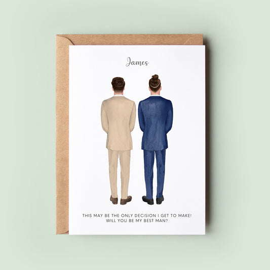 Will You Be My Best Man Card, Best Man Card, Groomsman Card, Best Man Proposal Card, Groomsman Proposal Card, Wedding Party Proposal