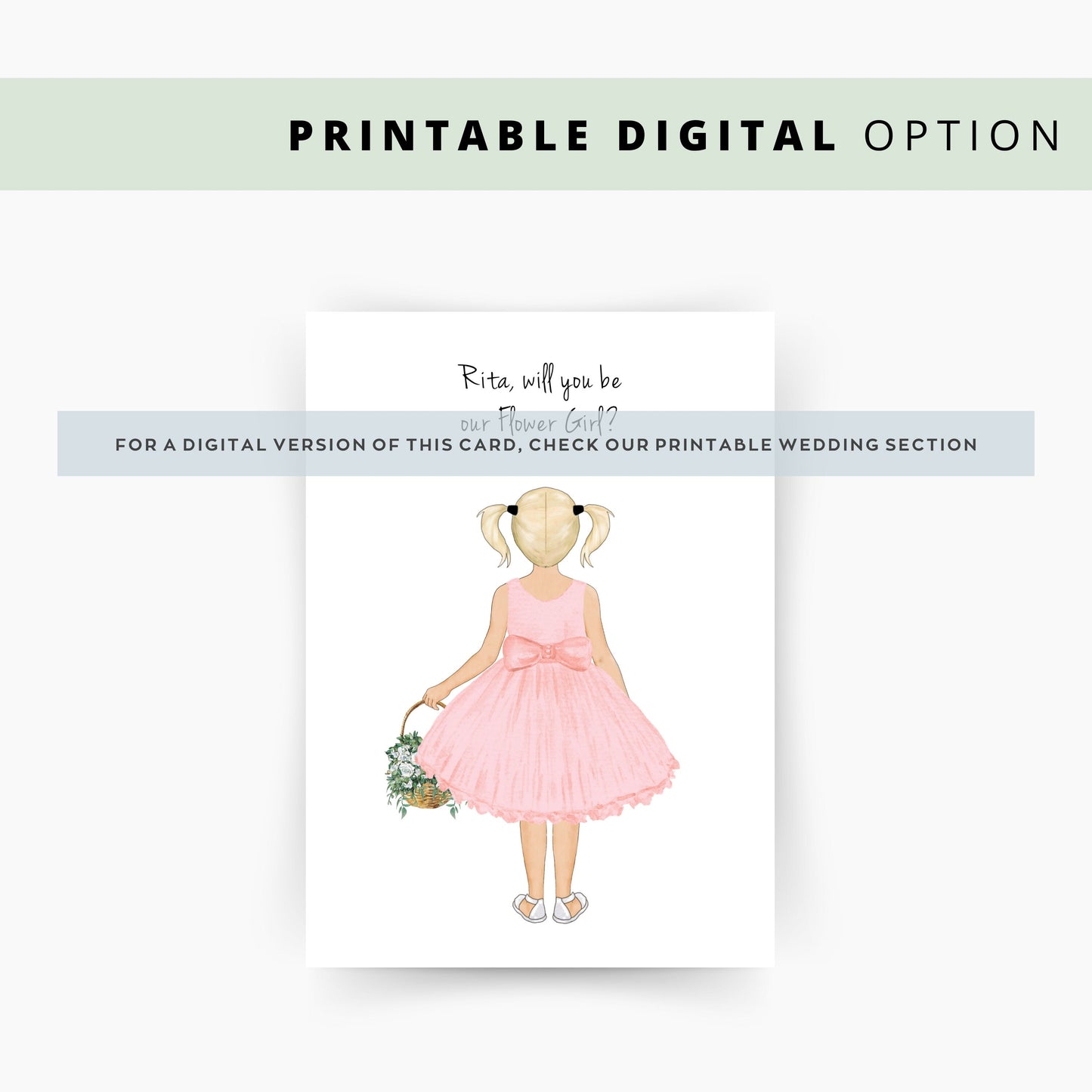 Will You Be My Flower Girl, Will You Be My Junior Bridesmaid, Personalised Flower Girl Card, Will You Be My Bridesmaid, Greeting Card - #402