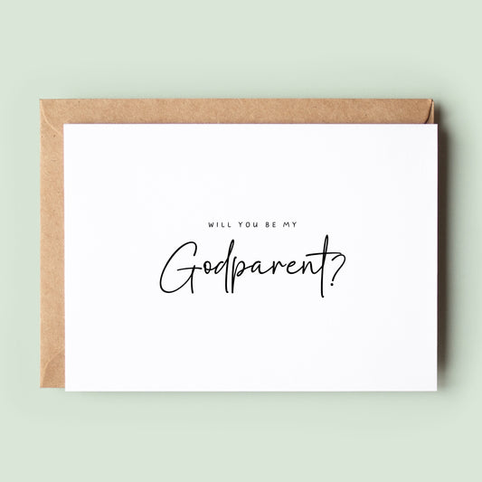 Simple Will You Be My Godparent Card, God Parent Proposal Card, God Parent Card, Christening Gift, Baptism Gift, Godparent Asking Card #142