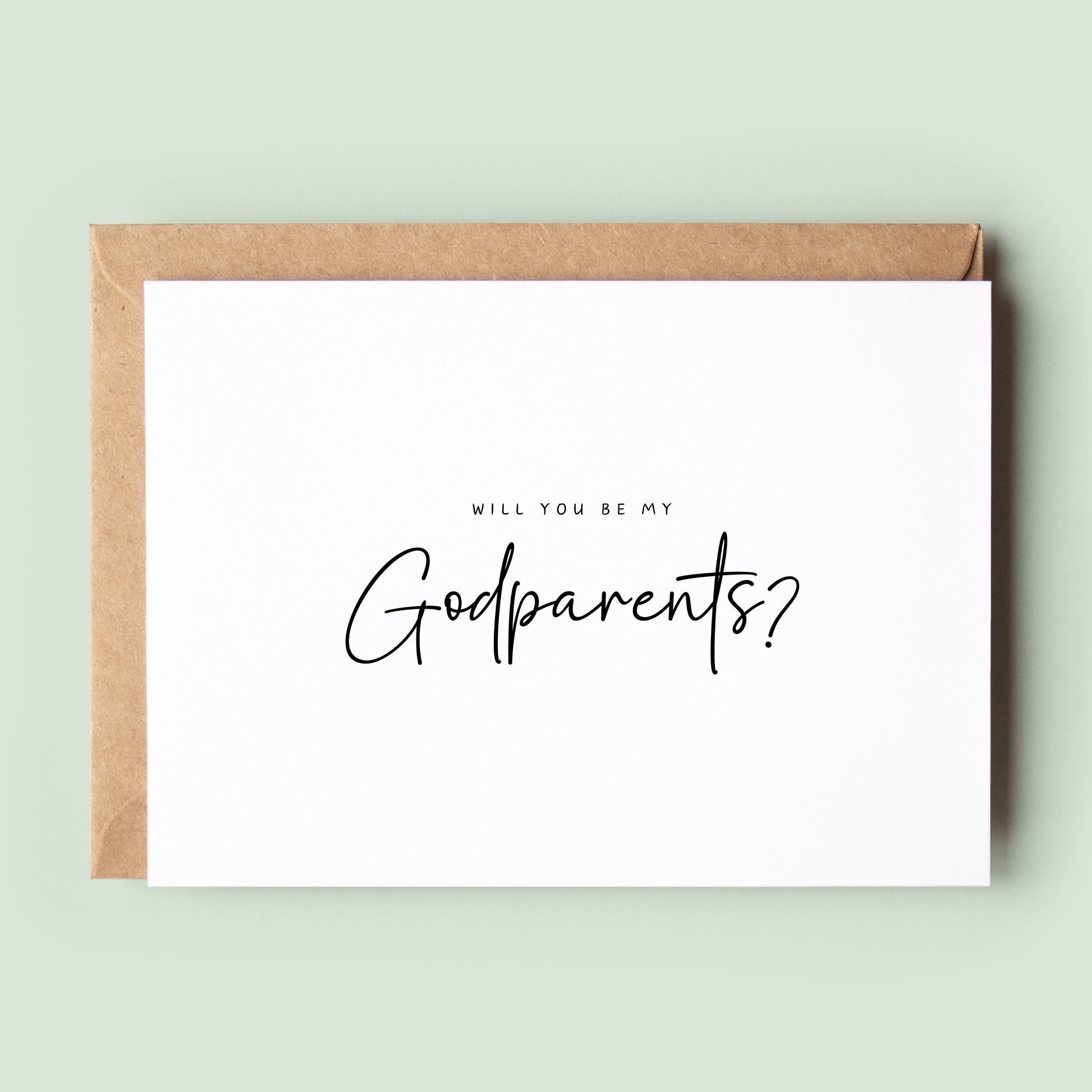 Simple Will You Be My Godparent Card, God Parent Proposal Card, God Parent Card, Christening Gift, Baptism Gift, Godparent Asking Card #142