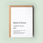 Maid of Honor Definition Card, Will You Be My Maid of Honor, Will You Be My Maid of Honor Cards, Maid of Honor Proposal Card, Wedding Card