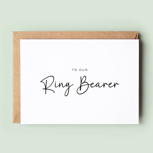 To Our Ring Bearer Thank You Card, Wedding Ring Bearer Card, Card For Ring Bearer, Wedding Greeting Card, Wedding Party Thank You Card