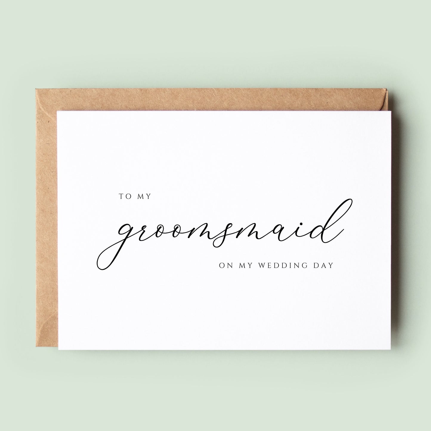 Classic To My Groomsmaid On My Wedding Day Card, Groomsmaid Thank You Card, Groomsmaid Wedding Card, Card To Groomsmaid, Greeting Card