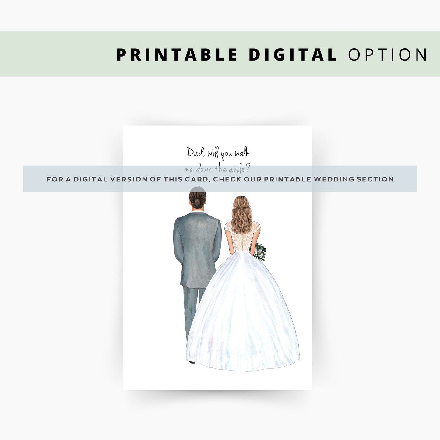 Will You Walk Me Down the Aisle - Dad Wedding Card