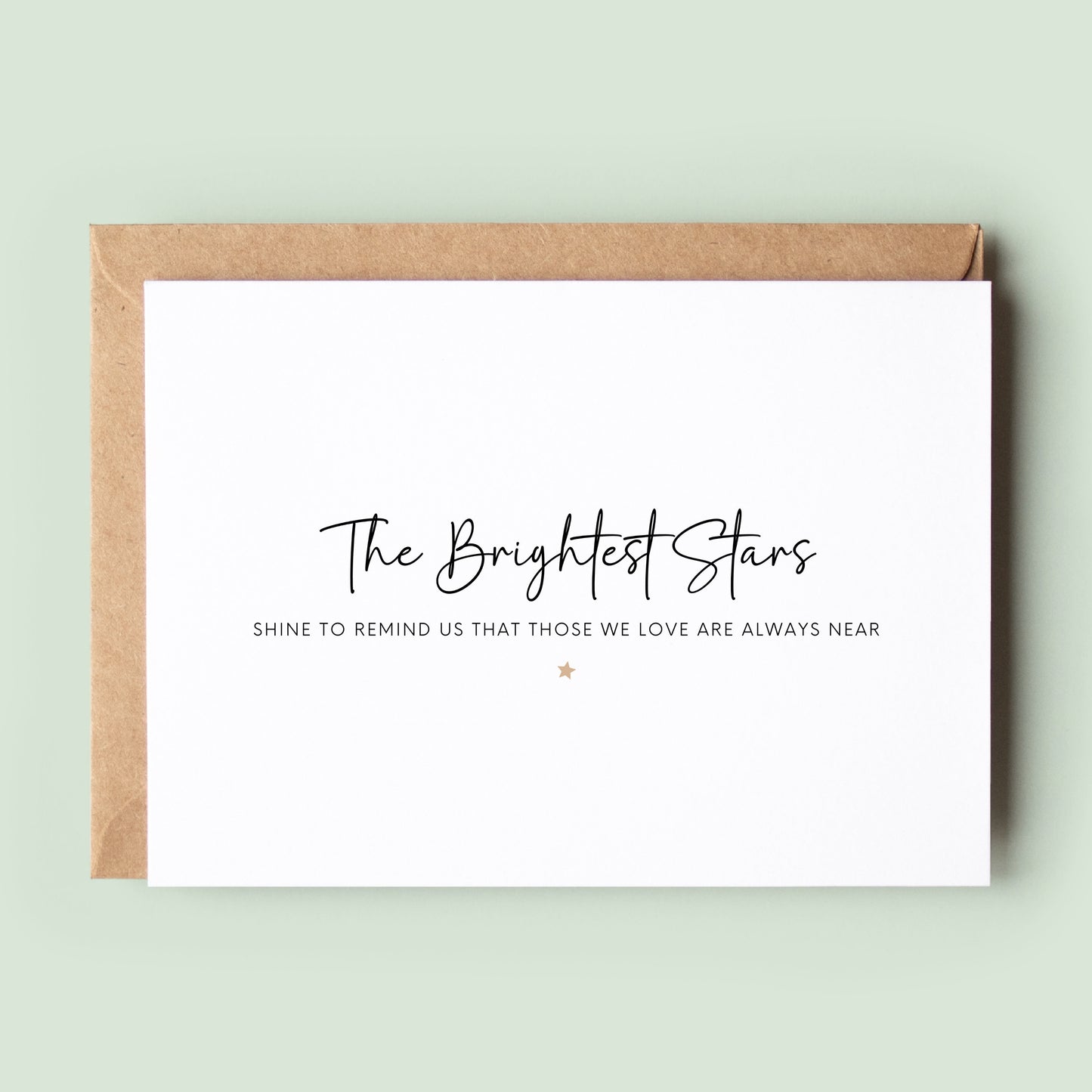Brightest Stars Sympathy Greeting Card, Sympathy Card, Encouragement Card, Condolence Card, Bereavement Card, Thinking of You - #175