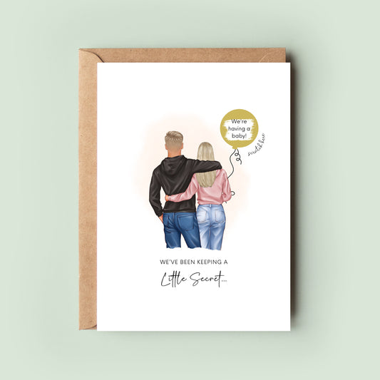 Personalised Scratch Card Pregnancy Announcement Greetings Card