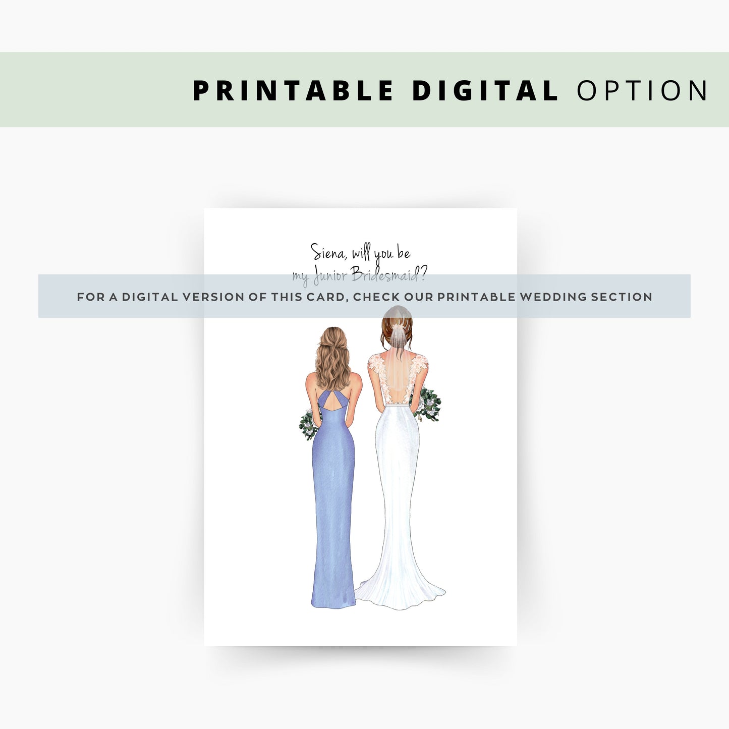 Personalised Will You Be My Junior Bridesmaid Proposal Card